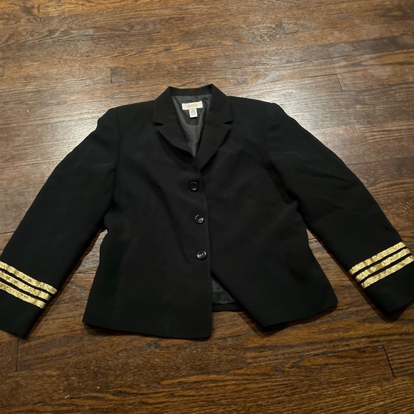 Talbots Jackets & Blazers - Talbots Women's Size 8 Blazer Black Shoulder Pads 3 Button Lined USA